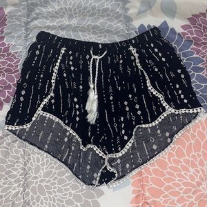 H&M flowy boho shorts in navy